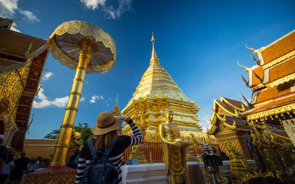 Tempelanlage Wat-Phra-That-Doi-Suthep in Nordthailand