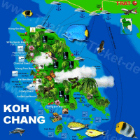 Koh Chang Insel-Karte