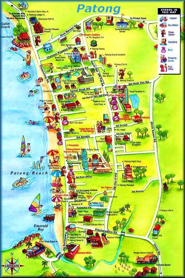 Phuket-Maps/Phuket-Karten: Patong-Beach
