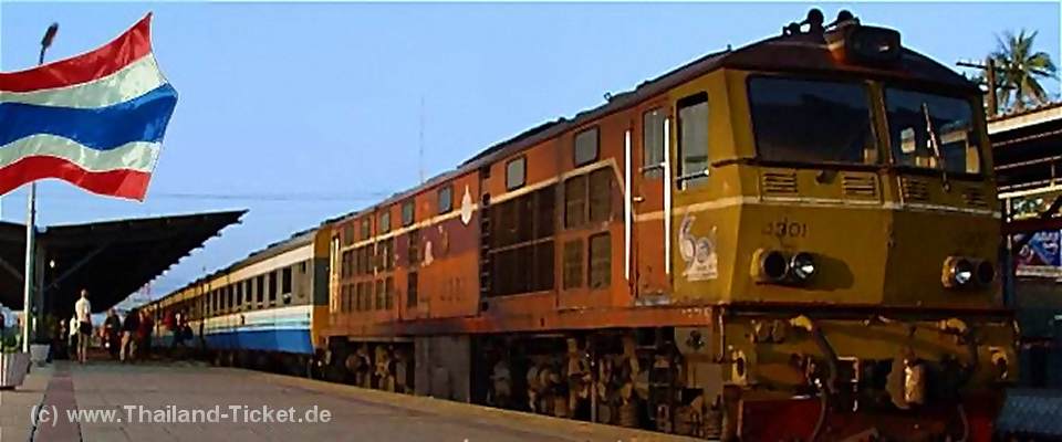 Bild: State Railway of Thailand - Zugverbindungen Thailand