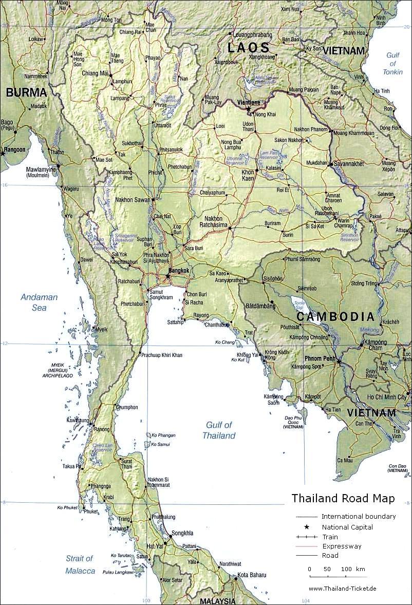 Thailand Road Map (Straenkarte)