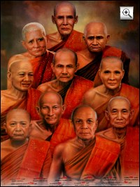 Verehrte Mönche in Thailand 