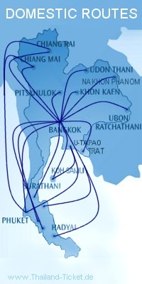 domestic flight routes thailand