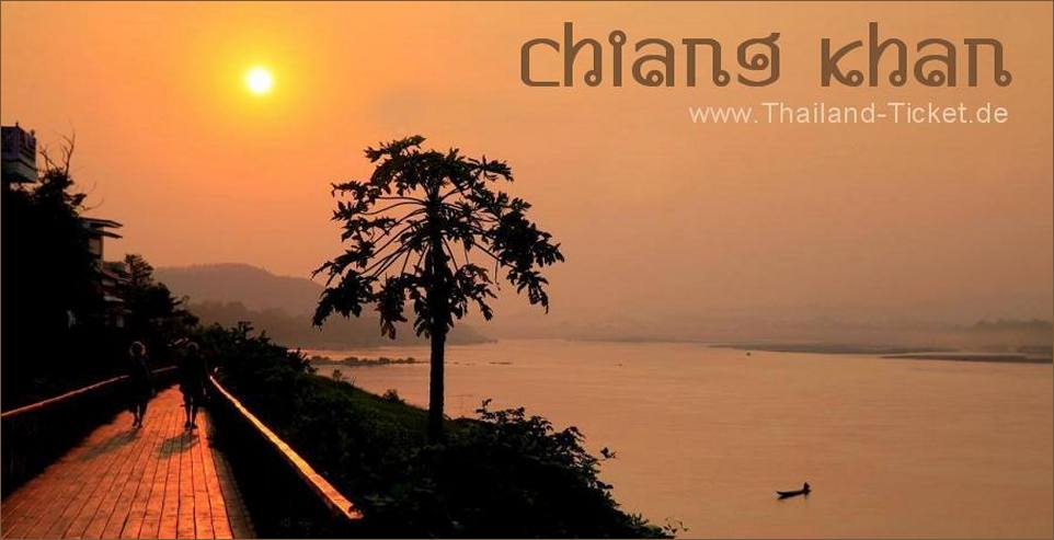 Chiang Khan - Sonnenuntergang am Mekong