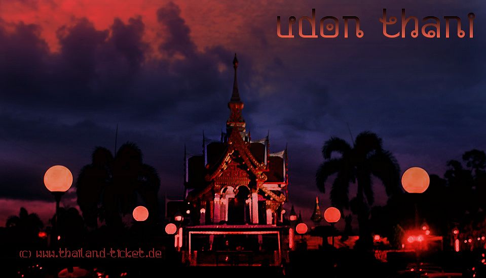 Bild: Udonthani bei Nacht