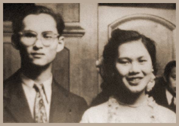 Bhumibol und Sirikit in Bangkok